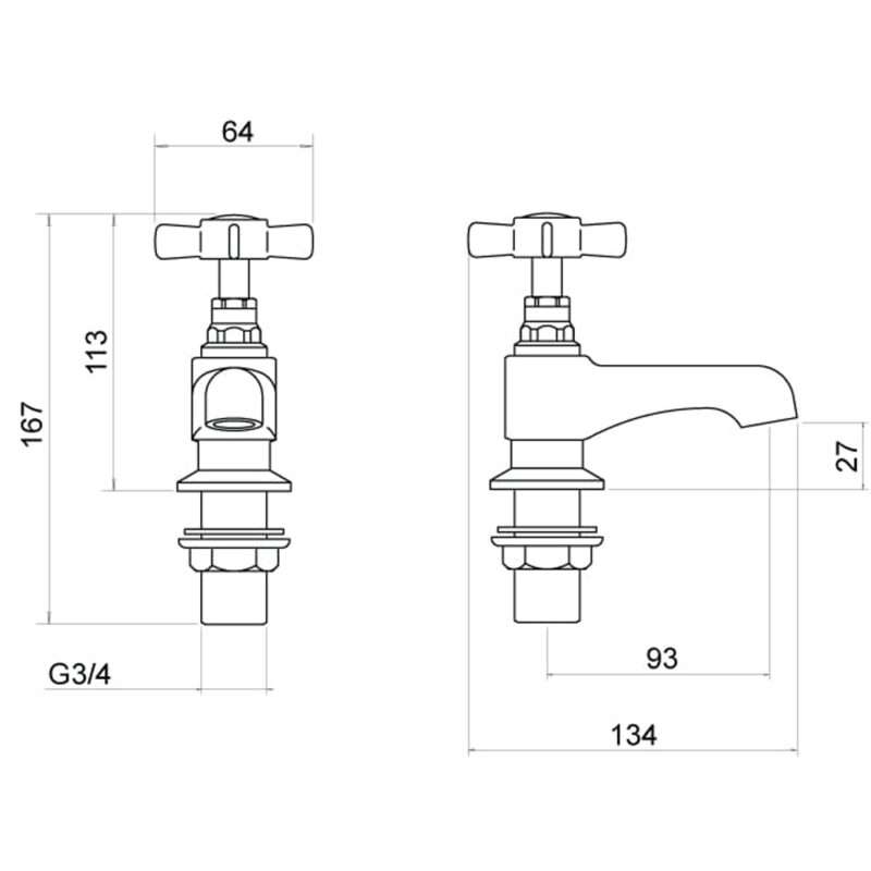 Trisen Wisley Bath Taps