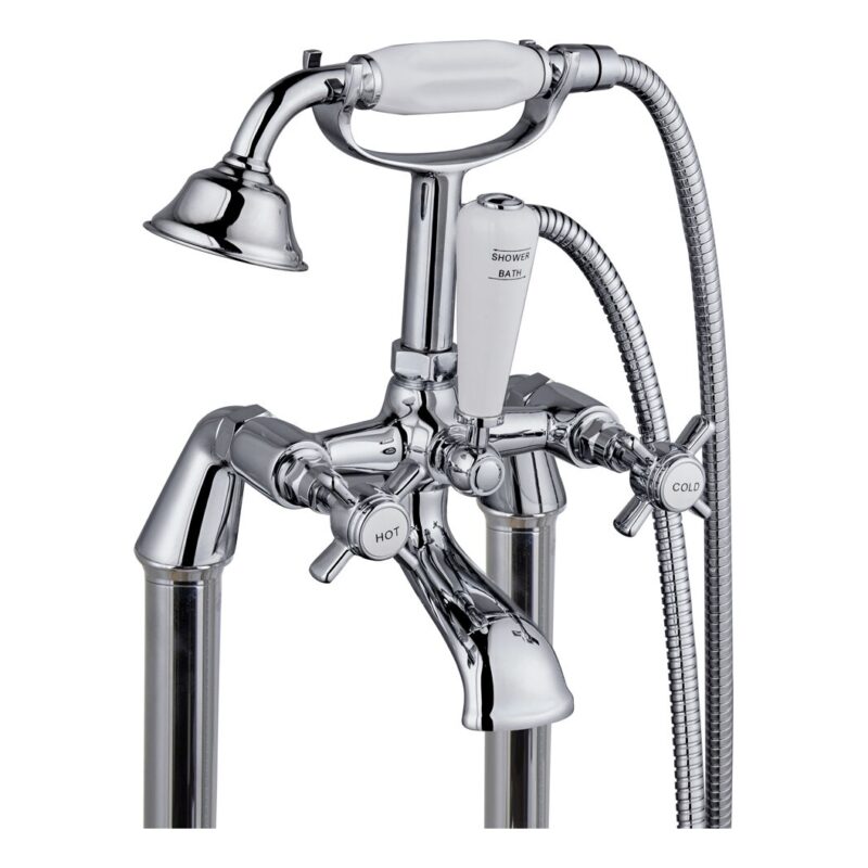 Trisen Wisley Chrome Floor Mounted Bath Shower Mixer Trisen Wisley Chrome Floor Mounted Bath Shower Mixer