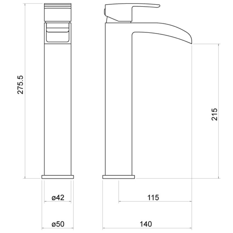 Trisen Merion Tall Mono Basin Mixer Tap