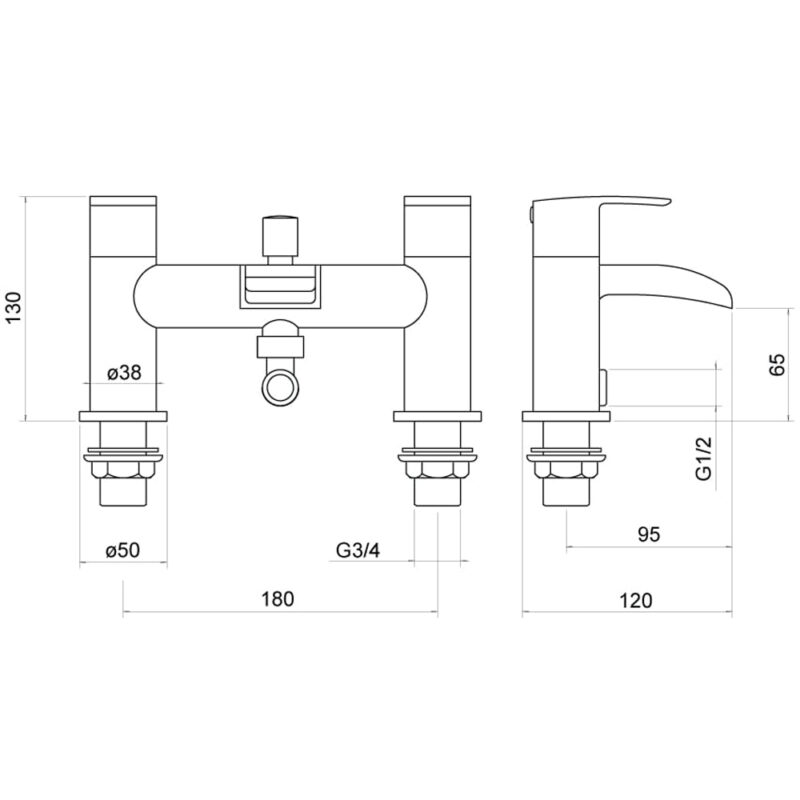 Trisen Merion Bath Shower Mixer Tap & Kit