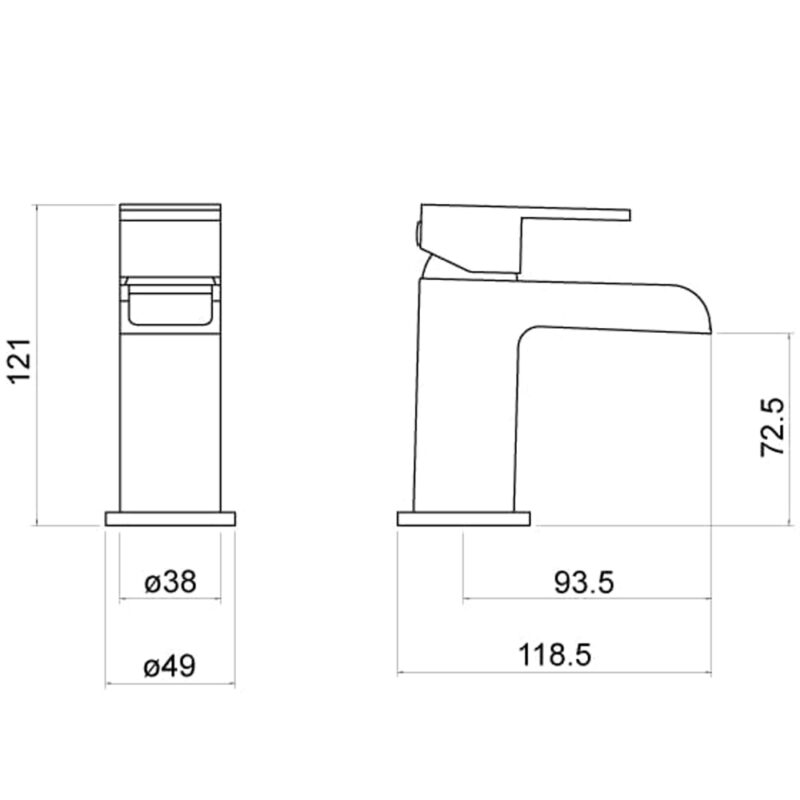 Trisen Warley Mini Mono Basin Mixer Tap
