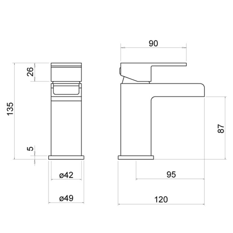 Trisen Warley Mono Basin Mixer Tap