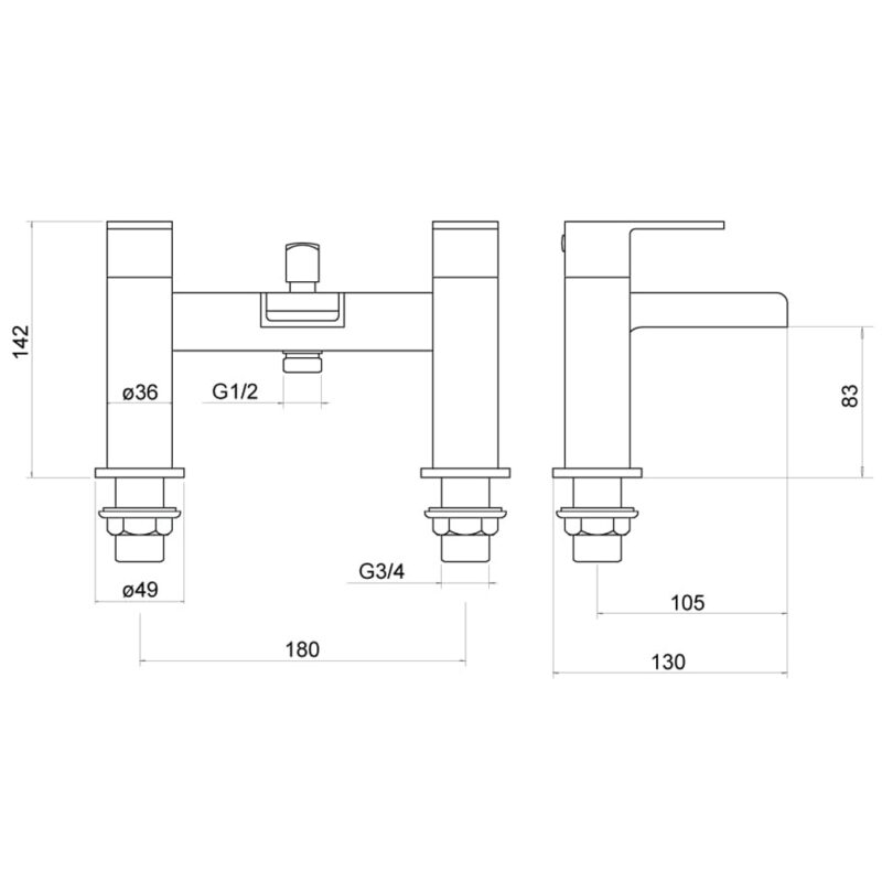 Trisen Warley Bath Shower Mixer Tap & Kit
