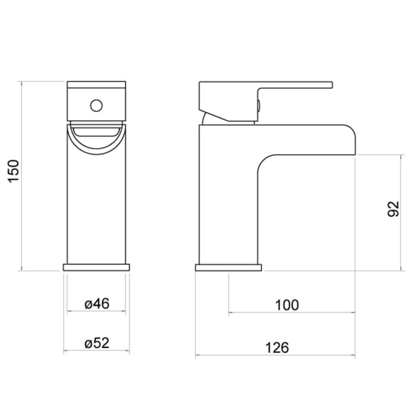 Trisen Ganton Mini Mono Basin Mixer Tap