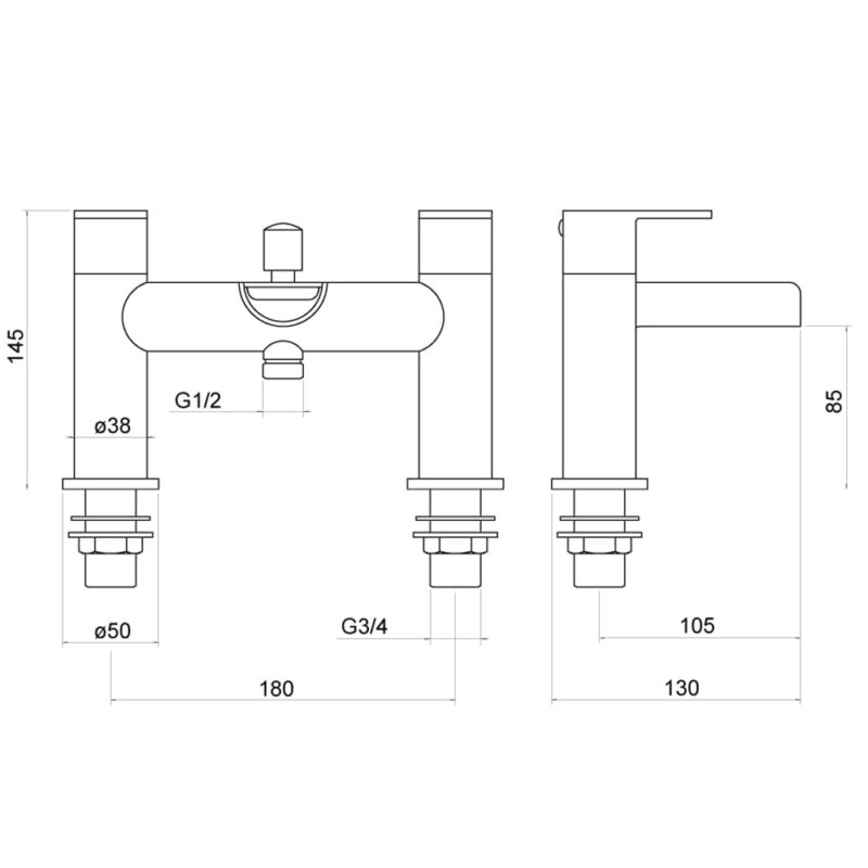 Trisen Ganton Bath Shower Mixer Tap & Kit