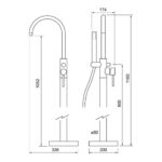 Trisen Grove Chrome Floor Mounted Bath Shower Mixer