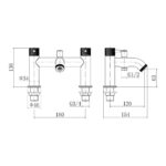 Trisen Verdura Black Bath Shower Mixer