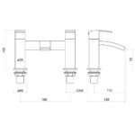 Trisen Knole Two Handle Bath Filler Tap