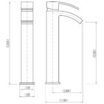 Trisen Knole Tall Mono Basin Mixer Tap Chrome