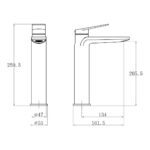 Trisen Roveri Chrome Tall Basin Mixer