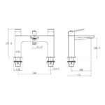 Trisen Roveri Black Bath Shower Mixer