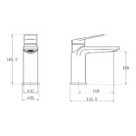 Trisen Roveri Brushed Brass Mono Basin Mixer