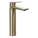 Trisen Roveri Brushed Brass Tall Mono Basin Mixer