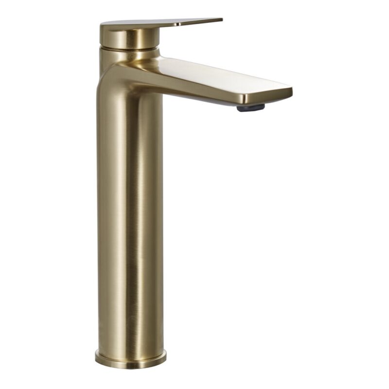 Trisen Roveri Brushed Brass Tall Mono Basin Mixer Trisen Roveri Brushed Brass Tall Mono Basin Mixer