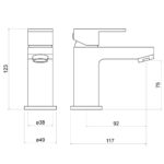 Trisen Hiron Mini Mono Basin Mixer Tap