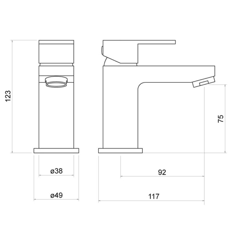Trisen Hiron Mini Mono Basin Mixer Tap