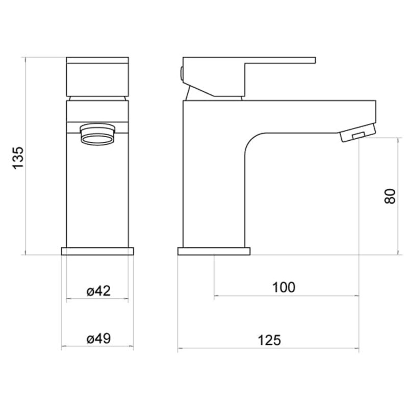 Trisen Hiron Mono Basin Mixer Tap