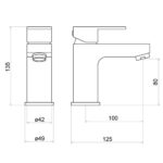 Trisen Kawa Mono Basin Mixer Tap Black