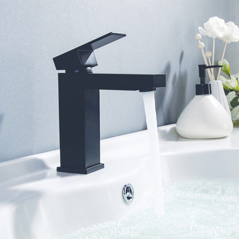 Trisen Kawa Mono Basin Mixer Tap Black