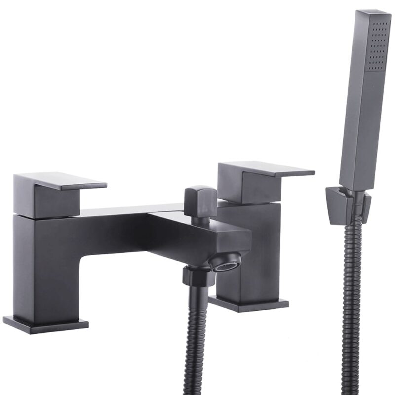 Trisen Kawa Bath Shower Mixer Tap with Kit Black
