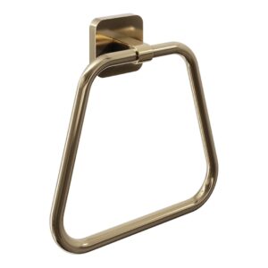 Trisen Brushed Brass Towel Ring