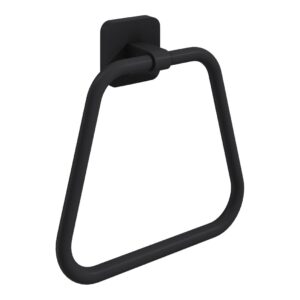 Trisen Matt Black Towel Ring