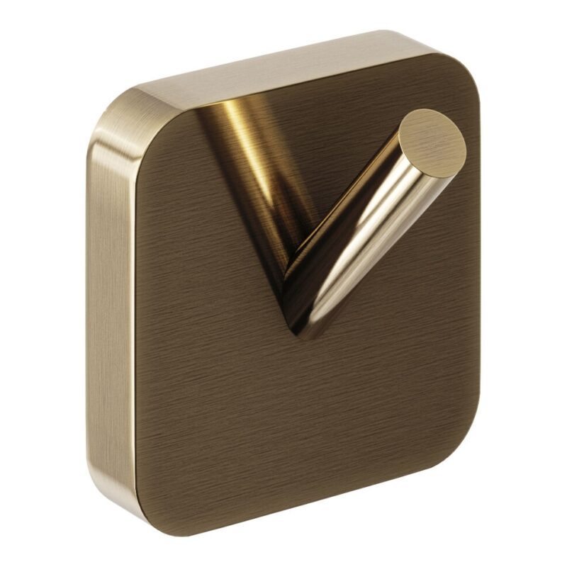 Trisen Brushed Brass Single Robe Hook