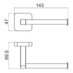Trisen Brushed Brass Toilet Paper Holder