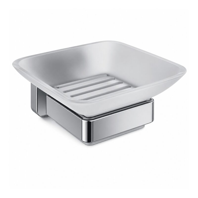 Trisen Chrome Soap Holder with Glass Dish
