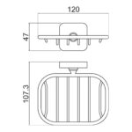 Trisen Chrome Soap Basket