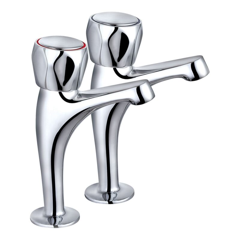 Trisen Club Chrome High Neck Pillar Taps Trisen Club Chrome High Neck Pillar Taps