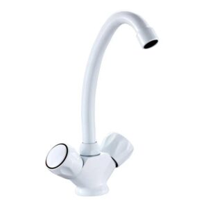 Trisen White Two Handle Club Sink Mixer