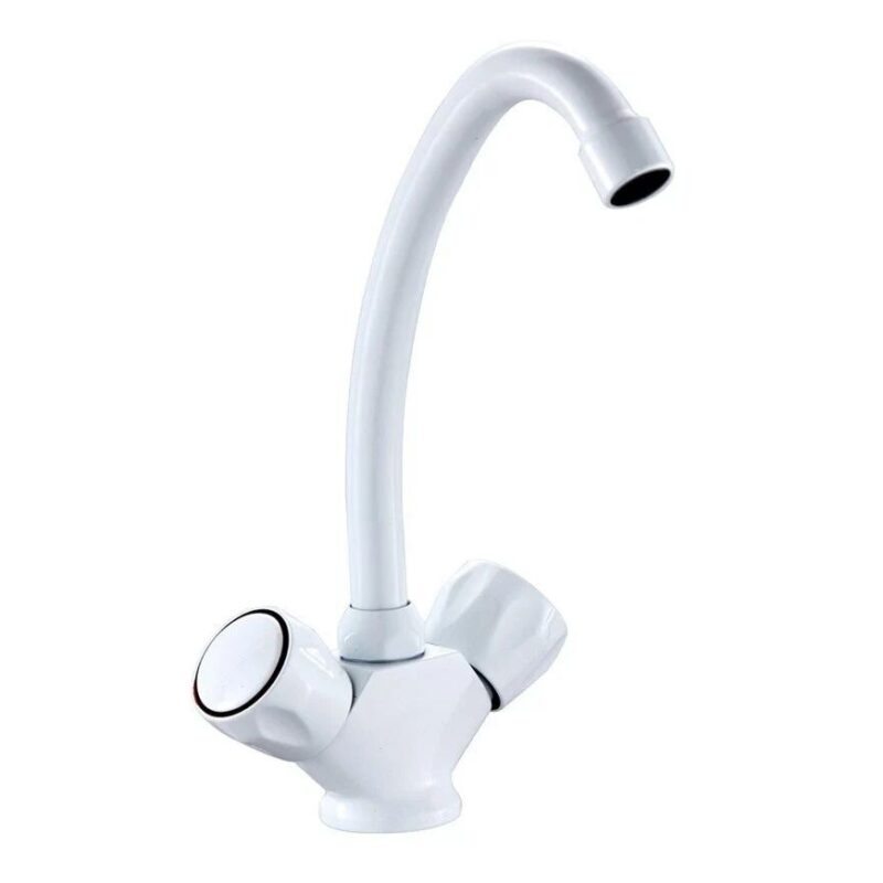 Trisen White Two Handle Club Sink Mixer Trisen White Two Handle Club Sink Mixer