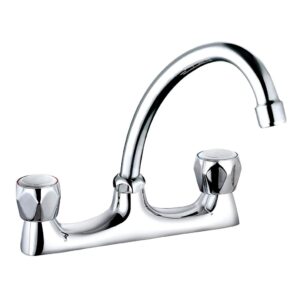 Trisen Chrome Two Handle Deck Sink Mixer