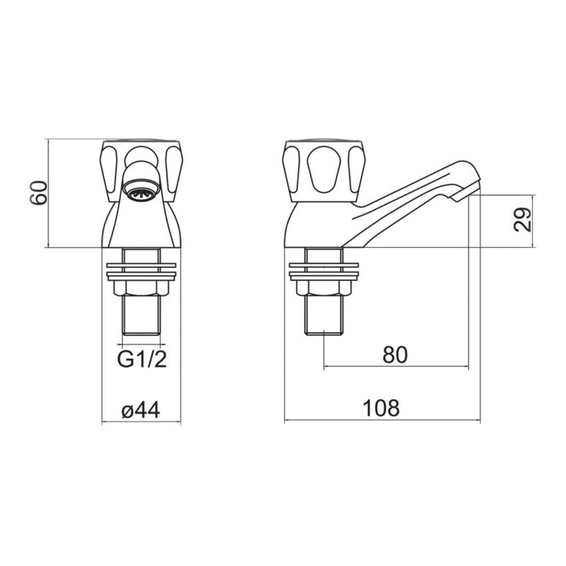 Trisen Chrome Club Basin Taps