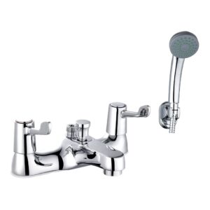 Trisen Two Lever Bath Shower Mixer with Shower Kit