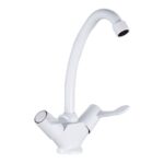 Trisen White Dual Lever Sink Mixer