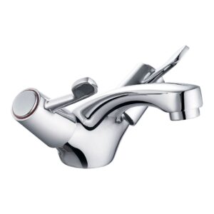 Trisen Twin Lever Basin Mixer & Pop Up Waste