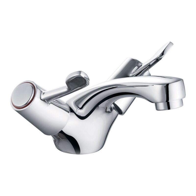 Trisen Twin Lever Basin Mixer & Pop Up Waste Trisen Twin Lever Basin Mixer & Pop Up Waste