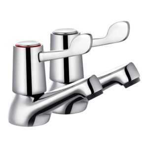 Trisen Chrome Lever Bath Taps Pair