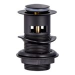 Trisen Black Pop Up Slotted Basin Waste