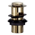 Trisen Brushed Brass Pop Up Slotted Basin Waste