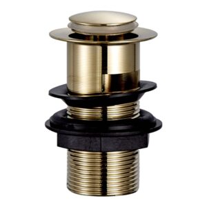 Trisen Brushed Brass Pop Up Slotted Basin Waste