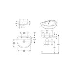 Twyford Alcona Washbasin 500x410 2 Tap Holes