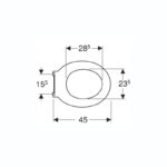 Twyford Avalon Toilet Seat Ring Top Fix Blue