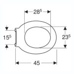 Twyford Avalon Toilet Seat Ring Top Fix White