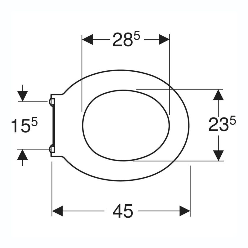 Twyford Avalon Toilet Seat Ring Top Fix White