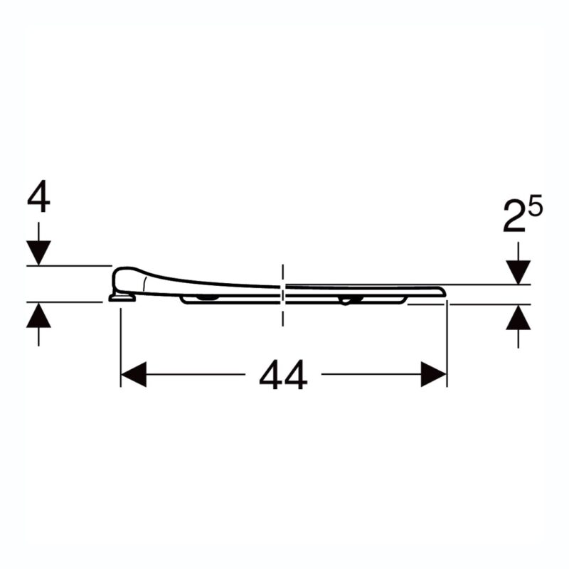Twyford Avalon Toilet Seat Ring Top Fix White
