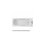 Twyford Celtic Bath 1600x700 2 Tap Slip Resist with Grips & Legs