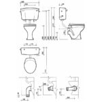 Twyford Classic Low Level Cistern with Lever, Side Inlet Side Outlet